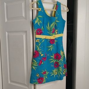 Dress 12 1/4 in across yellow ribbon